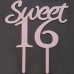 Cake topper Sweet 16 roze